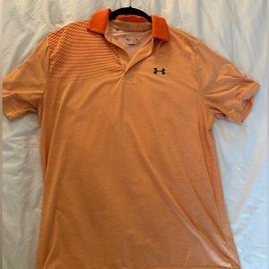 Under Armour orange golf polo